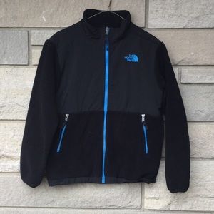 Boys North Face Zip Up Jacket: Black